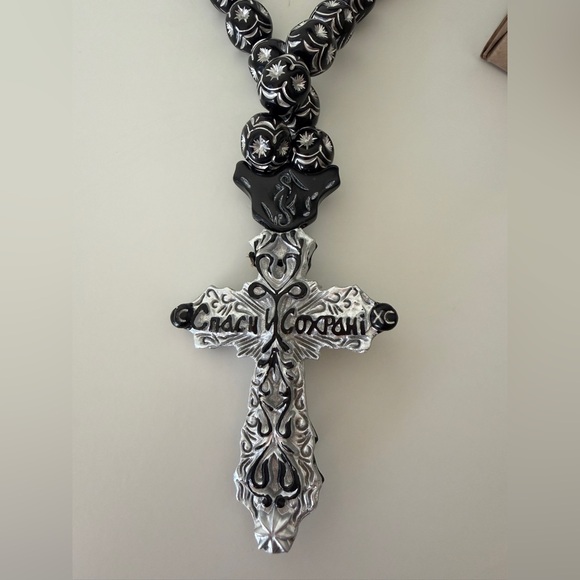 Black and Silver Rosary Beads - Picture 3 of 4